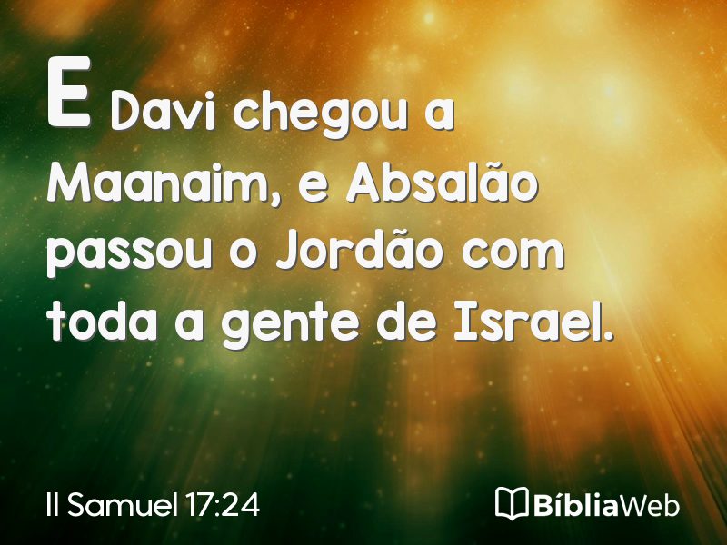 II Samuel 17:24 em imagem para compartilhar