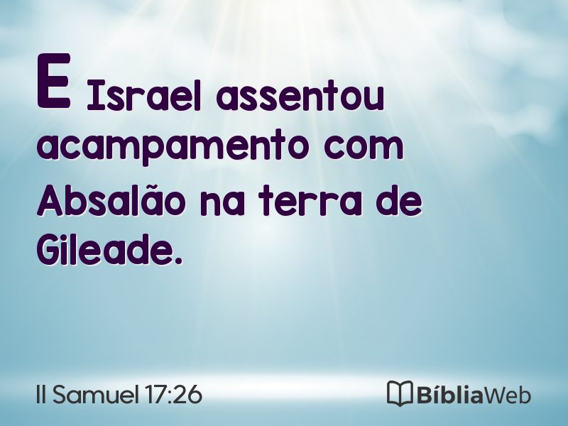 II Samuel 17:26 em imagem para compartilhar