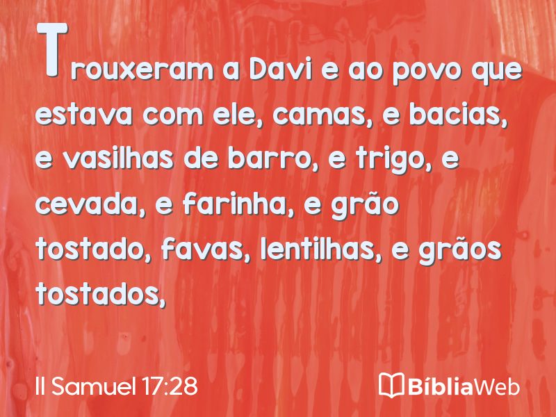 II Samuel 17:28 em imagem para compartilhar