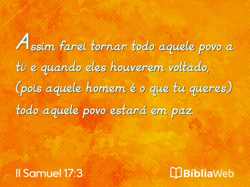 II Samuel 17:3 em imagem para compartilhar