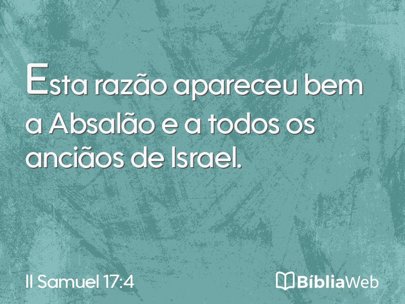 II Samuel 17:4 em imagem para compartilhar