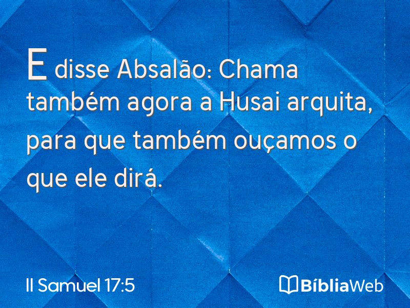 II Samuel 17:5 em imagem para compartilhar