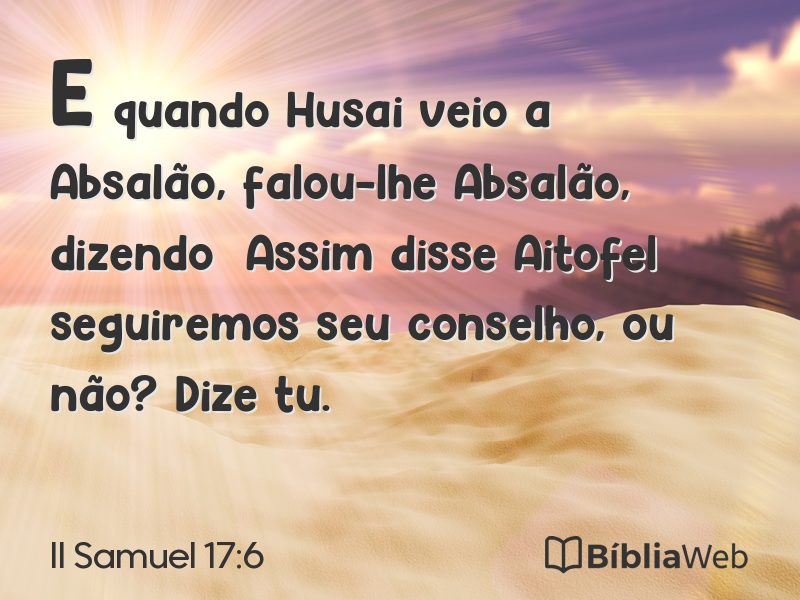 II Samuel 17:6 em imagem para compartilhar