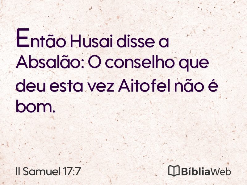 II Samuel 17:7 em imagem para compartilhar