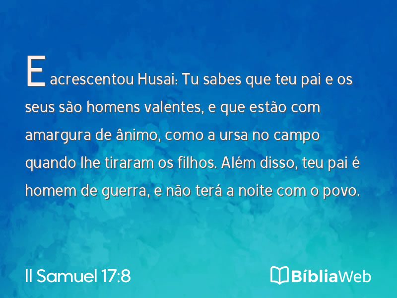 II Samuel 17:8 em imagem para compartilhar