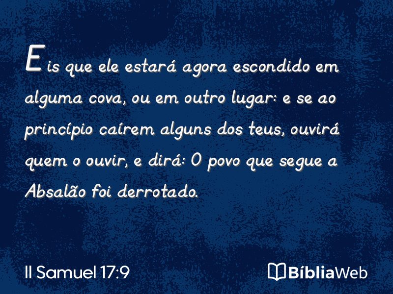 II Samuel 17:9 em imagem para compartilhar