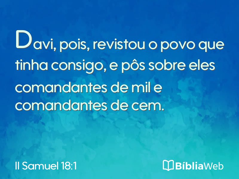 II Samuel 18:1 em imagem para compartilhar