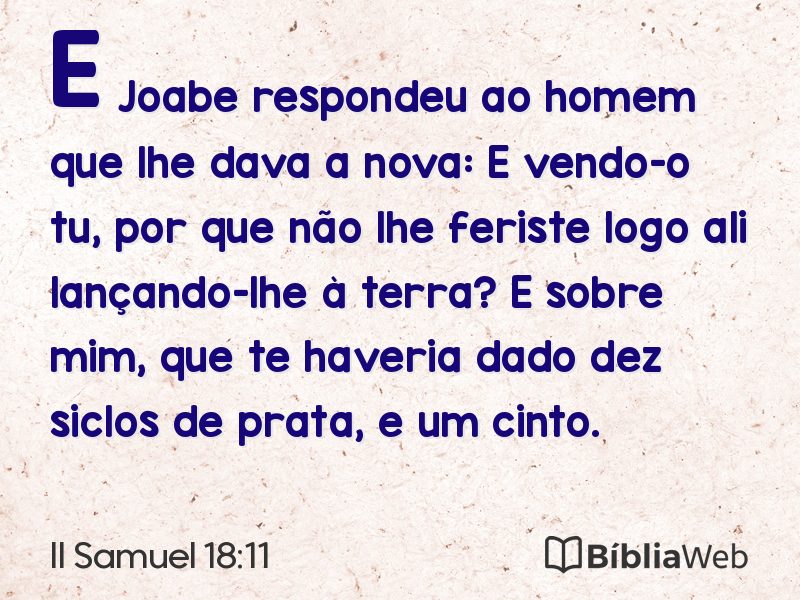 II Samuel 18:11 em imagem para compartilhar
