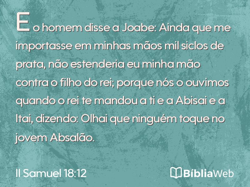 II Samuel 18:12 em imagem para compartilhar