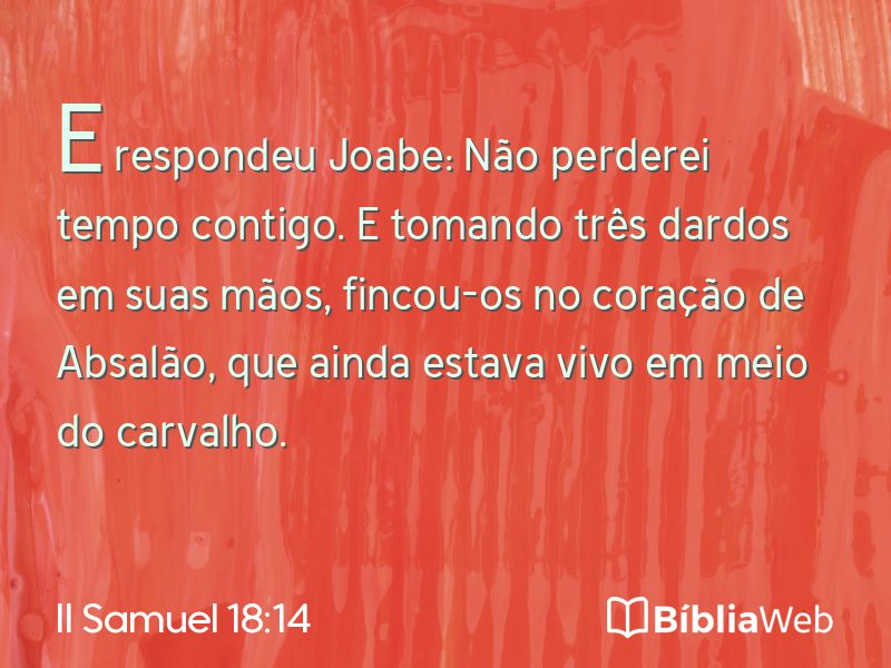 II Samuel 18:14 em imagem para compartilhar