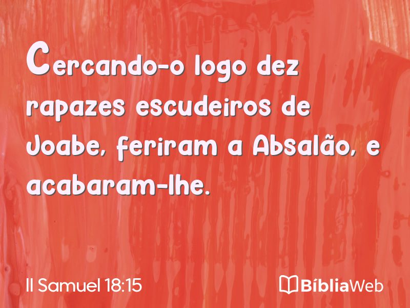 II Samuel 18:15 em imagem para compartilhar