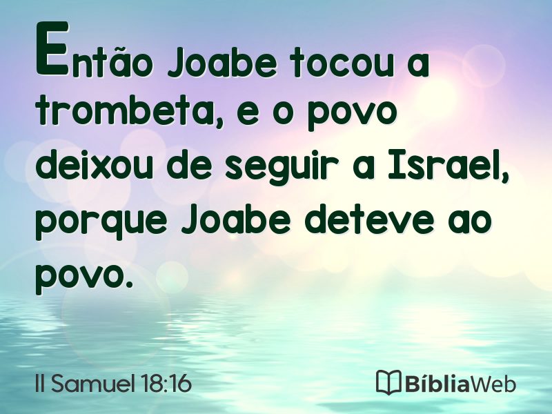 II Samuel 18:16 em imagem para compartilhar