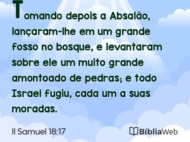 II Samuel 18:17 em imagem para compartilhar