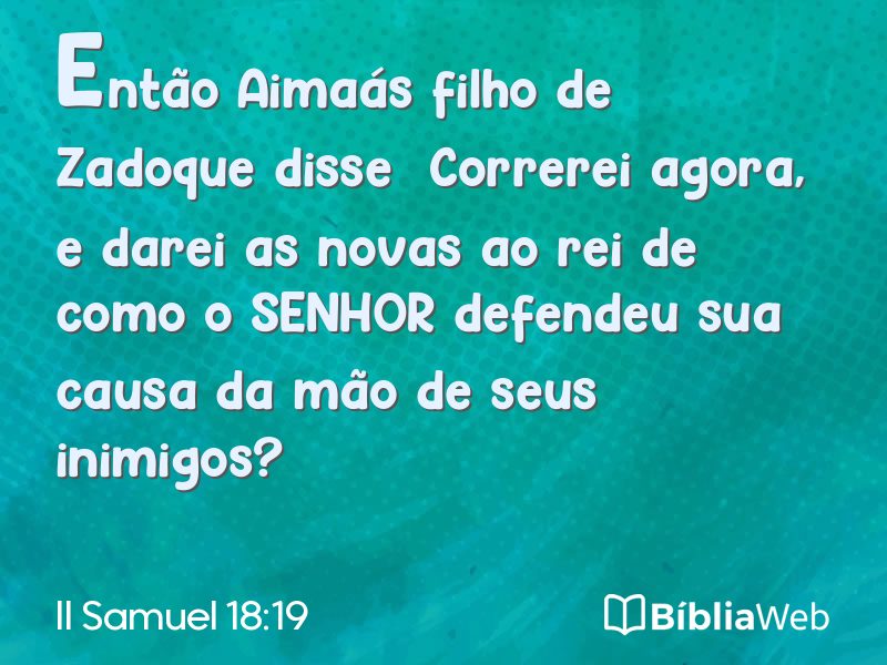 II Samuel 18:19 em imagem para compartilhar
