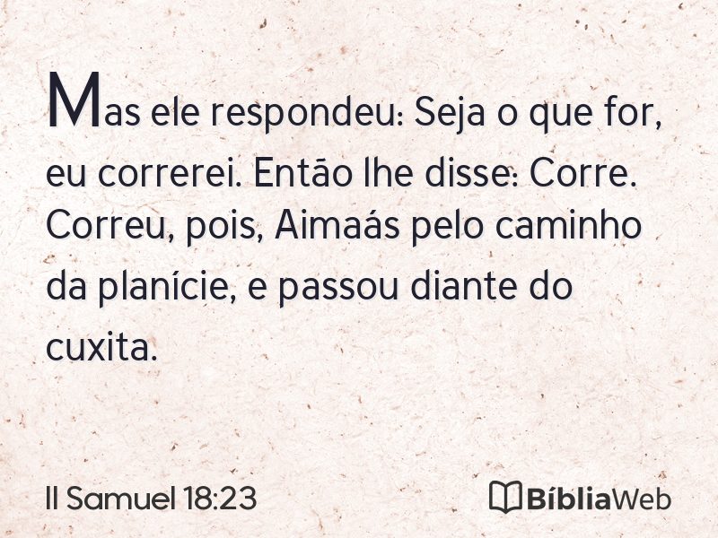 II Samuel 18:23 em imagem para compartilhar