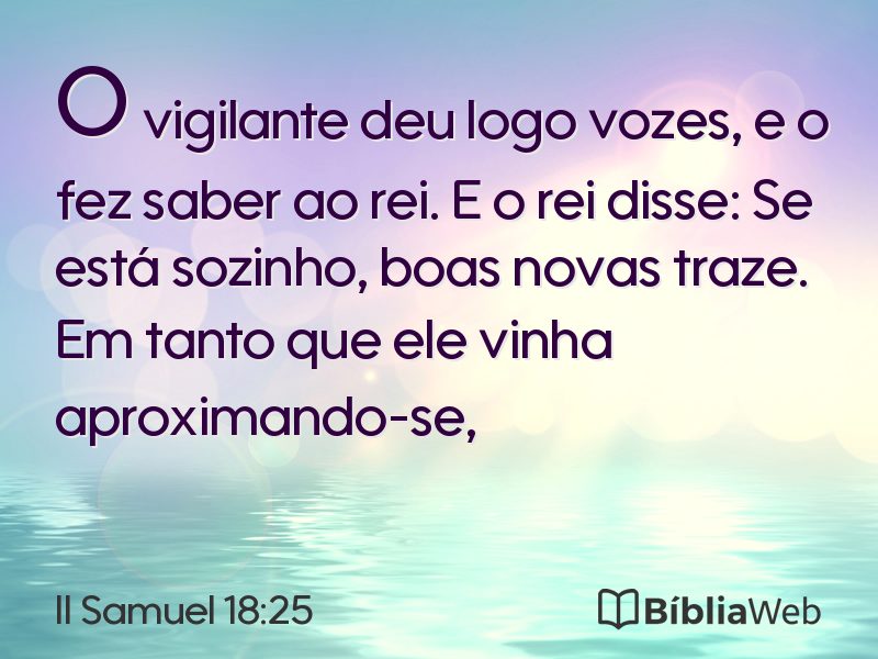 II Samuel 18:25 em imagem para compartilhar