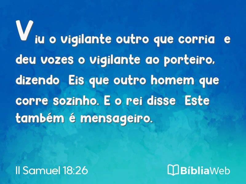 II Samuel 18:26 em imagem para compartilhar