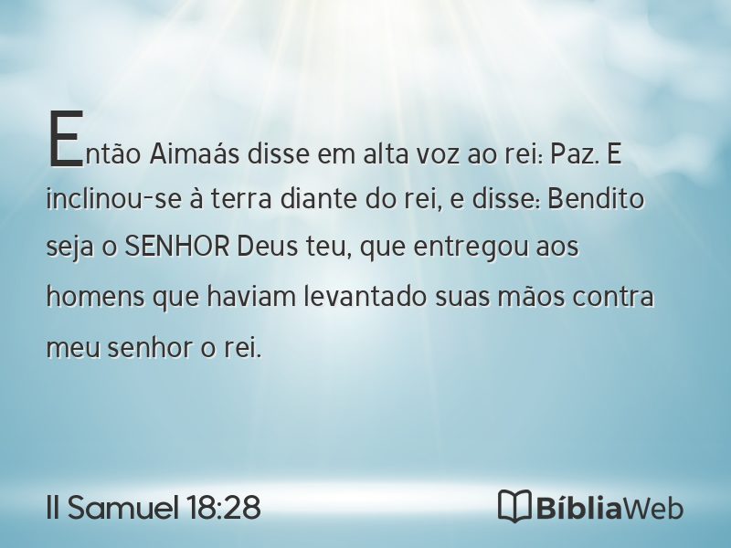 II Samuel 18:28 em imagem para compartilhar