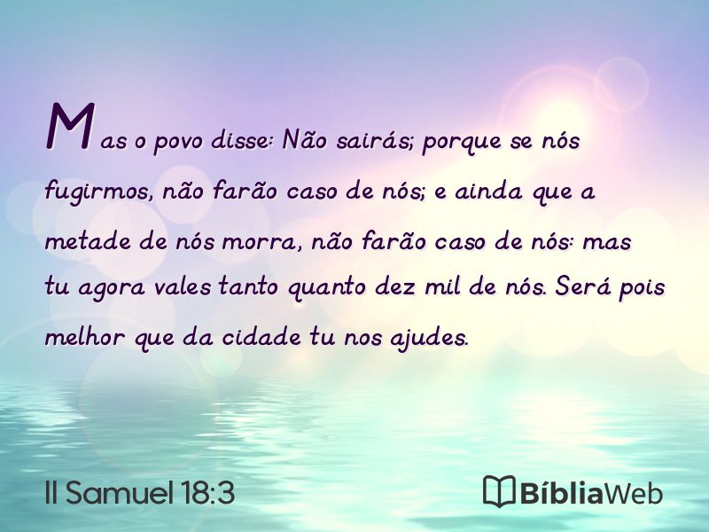 II Samuel 18:3 em imagem para compartilhar
