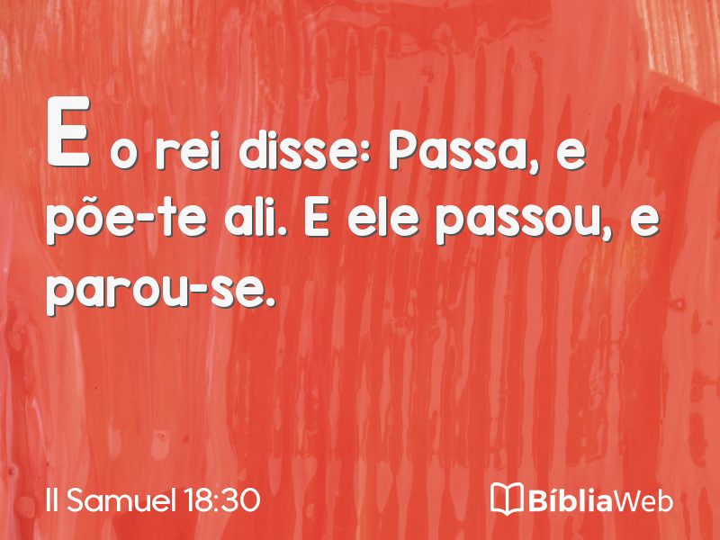II Samuel 18:30 em imagem para compartilhar