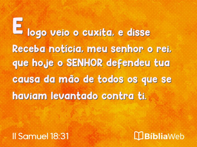 II Samuel 18:31 em imagem para compartilhar