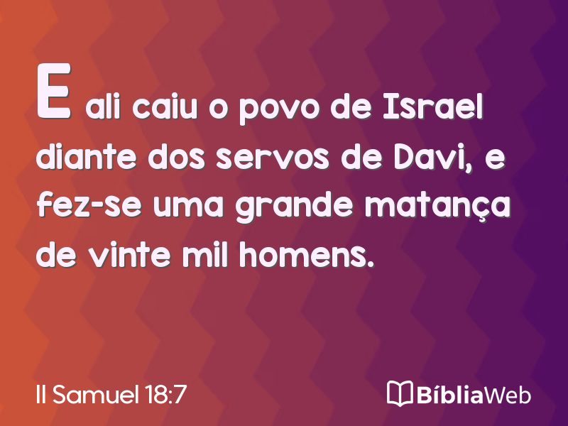 II Samuel 18:7 em imagem para compartilhar