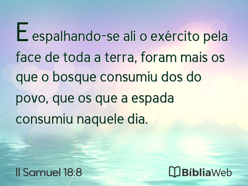 II Samuel 18:8 em imagem para compartilhar