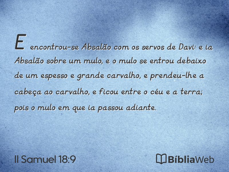 II Samuel 18:9 em imagem para compartilhar