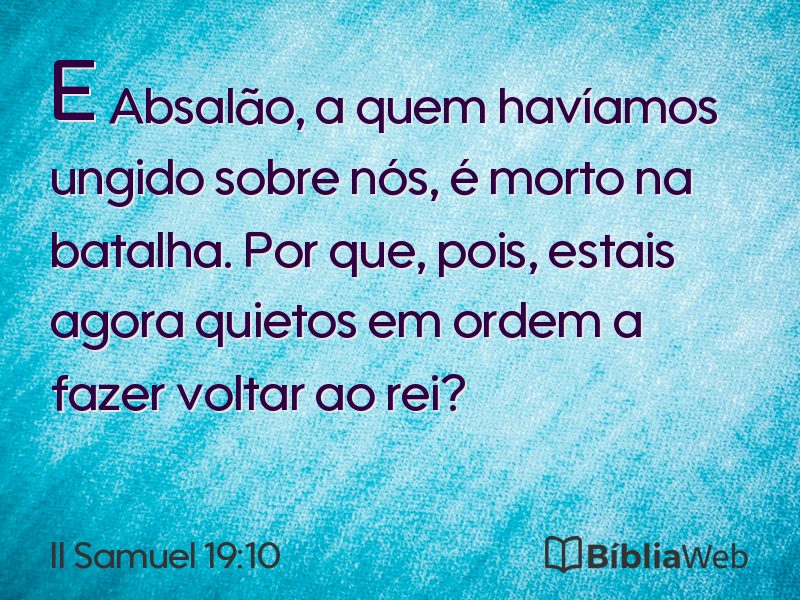 II Samuel 19:10 em imagem para compartilhar