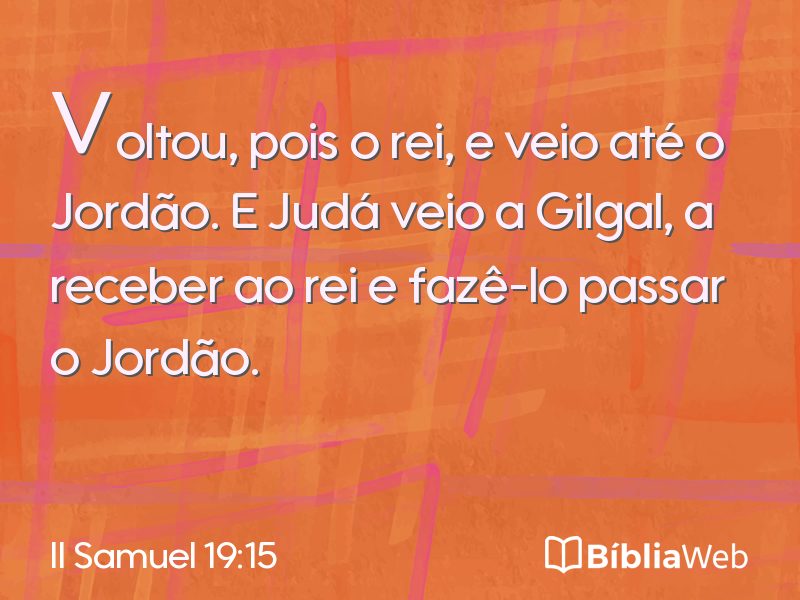 II Samuel 19:15 em imagem para compartilhar