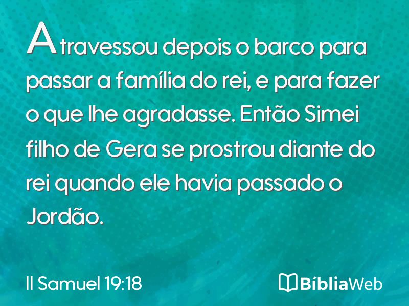 II Samuel 19:18 em imagem para compartilhar