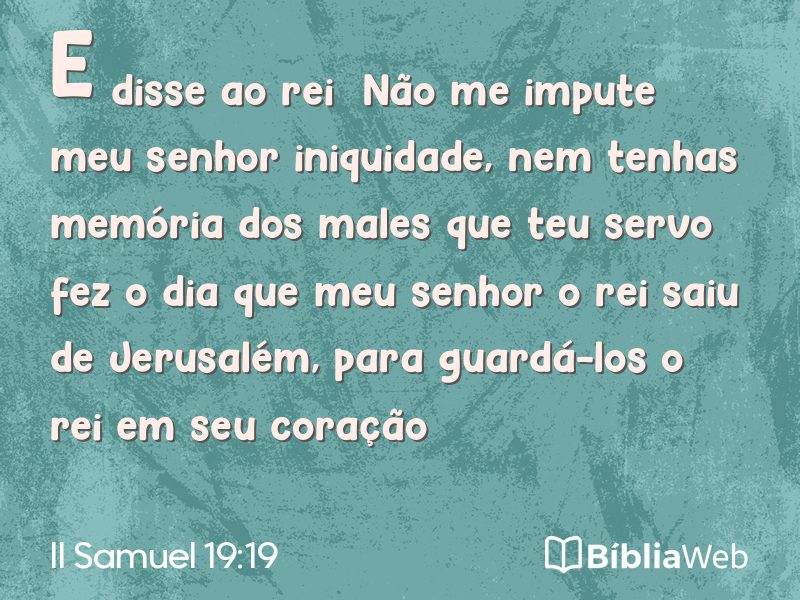 II Samuel 19:19 em imagem para compartilhar