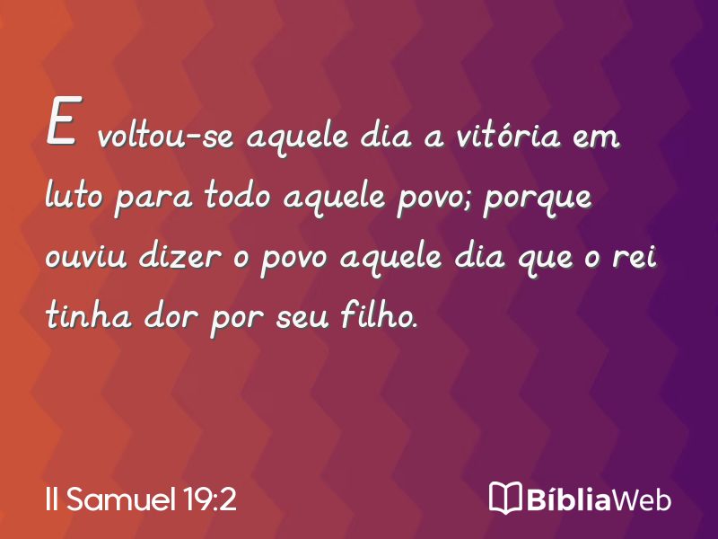 II Samuel 19:2 em imagem para compartilhar