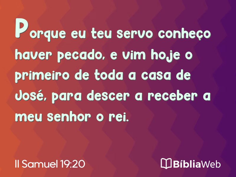 II Samuel 19:20 em imagem para compartilhar