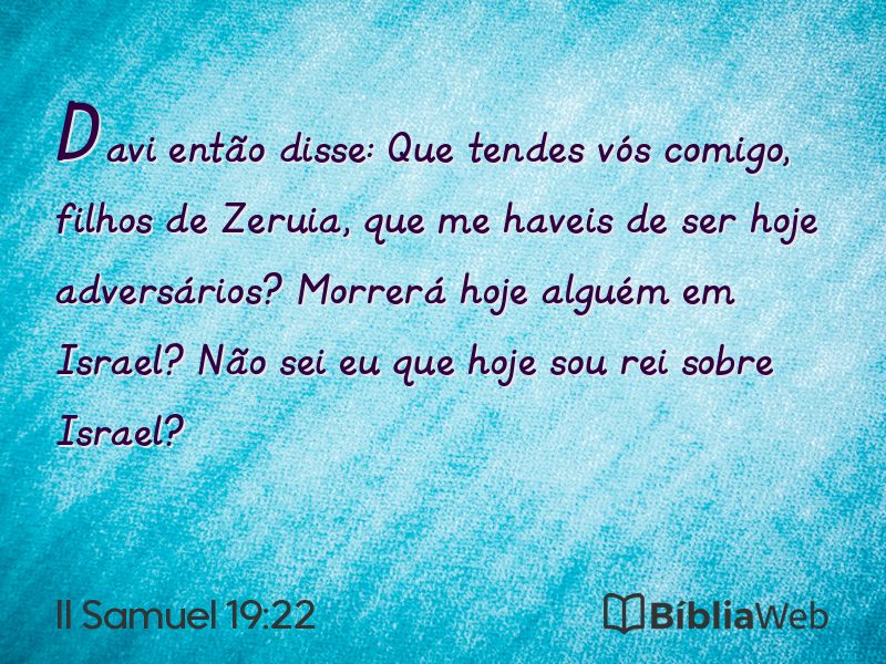 II Samuel 19:22 em imagem para compartilhar