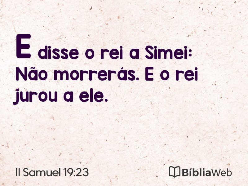II Samuel 19:23 em imagem para compartilhar