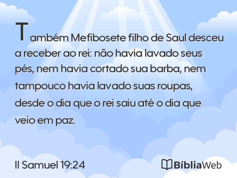 II Samuel 19:24 em imagem para compartilhar