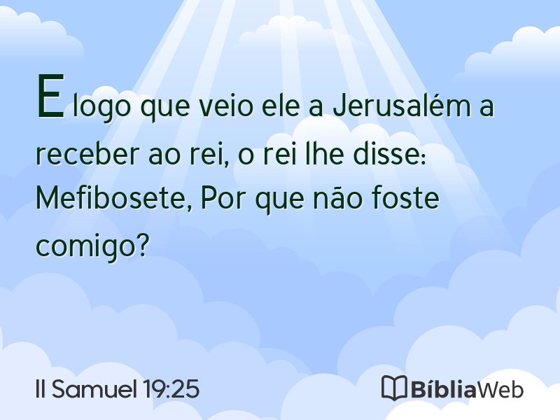 II Samuel 19:25 em imagem para compartilhar