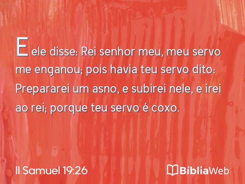 II Samuel 19:26 em imagem para compartilhar