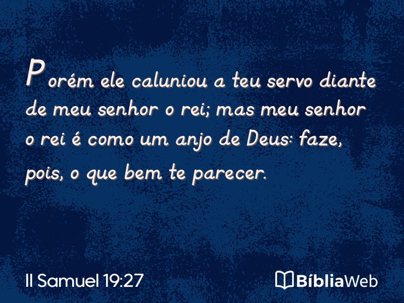 II Samuel 19:27 em imagem para compartilhar