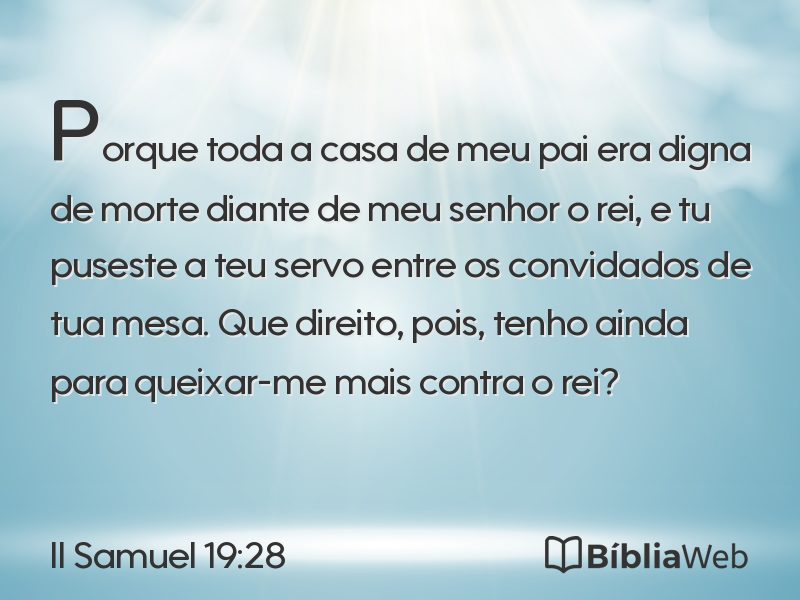 II Samuel 19:28 em imagem para compartilhar