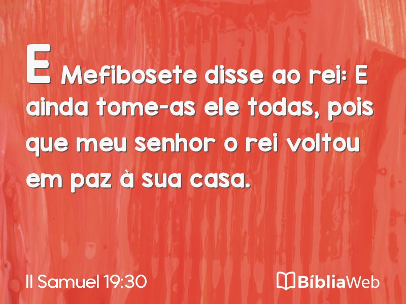 II Samuel 19:30 em imagem para compartilhar