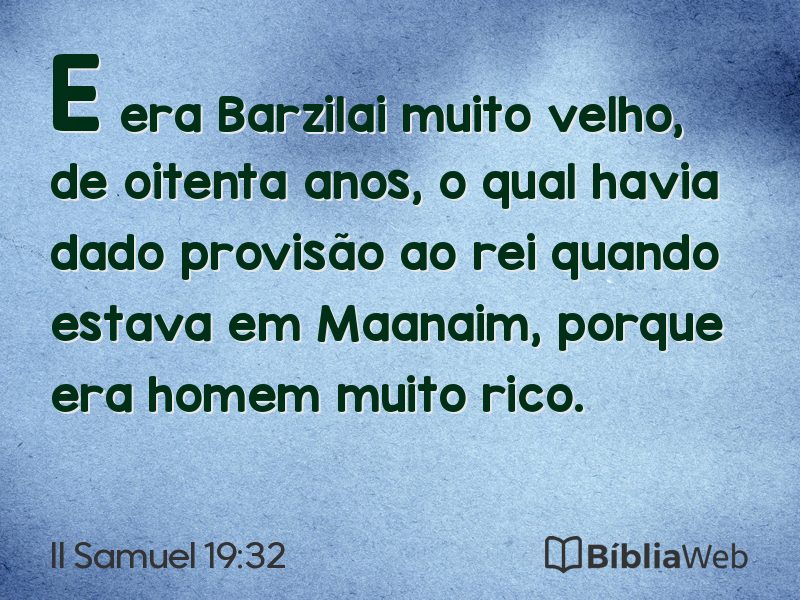 II Samuel 19:32 em imagem para compartilhar