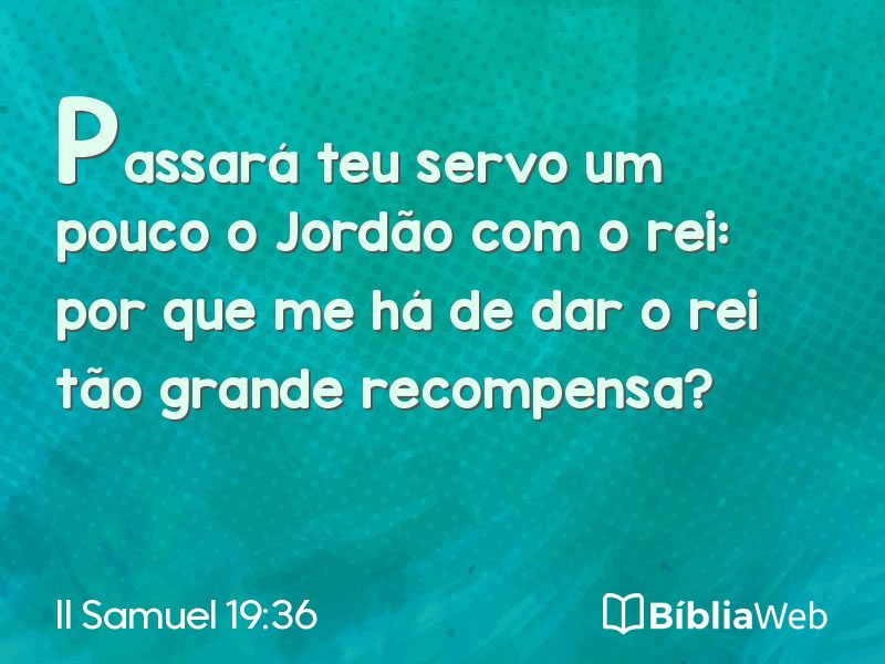 II Samuel 19:36 em imagem para compartilhar