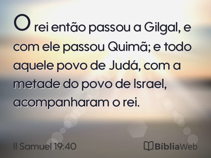 II Samuel 19:40 em imagem para compartilhar