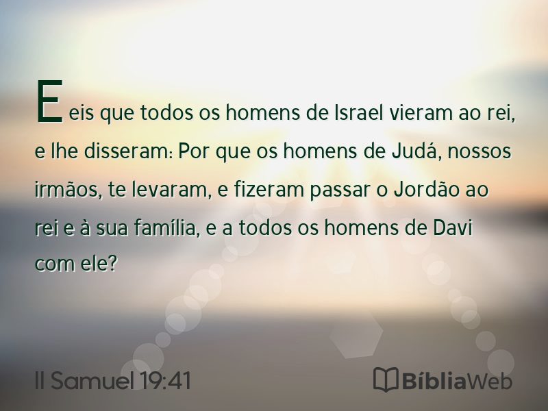 II Samuel 19:41 em imagem para compartilhar
