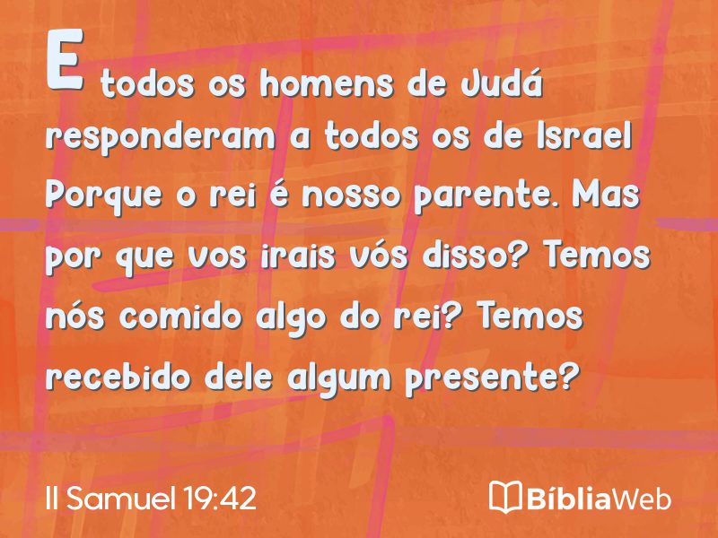 II Samuel 19:42 em imagem para compartilhar