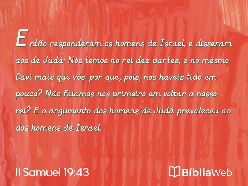 II Samuel 19:43 em imagem para compartilhar