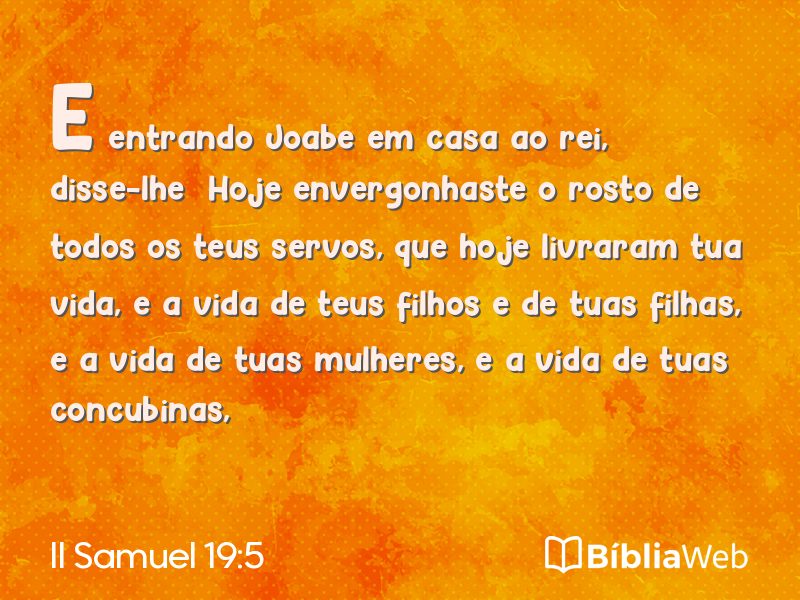 II Samuel 19:5 em imagem para compartilhar
