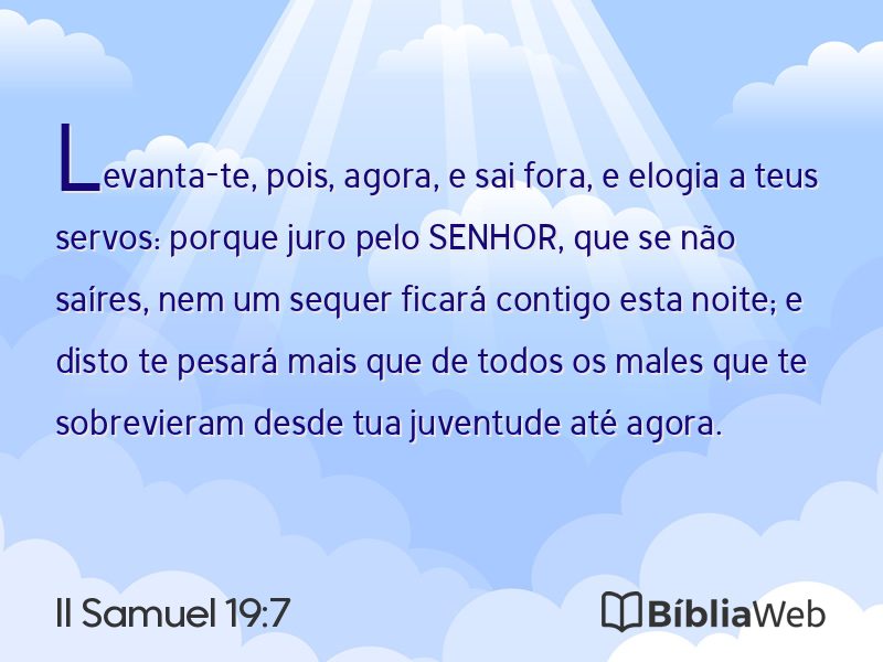 II Samuel 19:7 em imagem para compartilhar